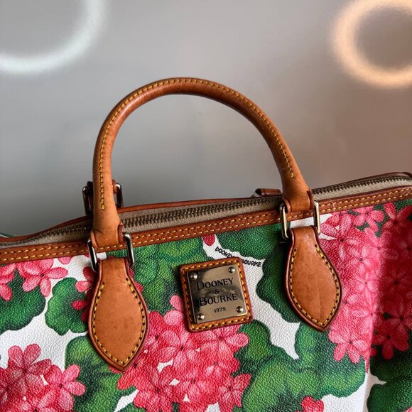 Dooney & Bourke Pink Hydrangea Medium Satchel Purse - Picture 2 of 14